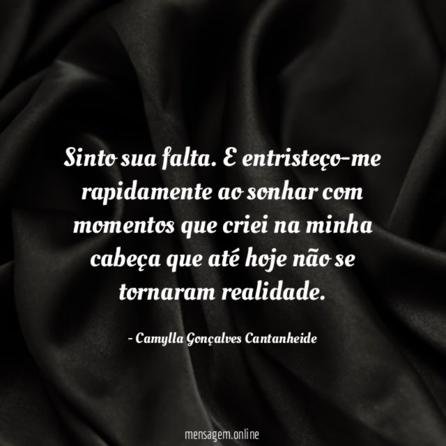 Sinto sua falta