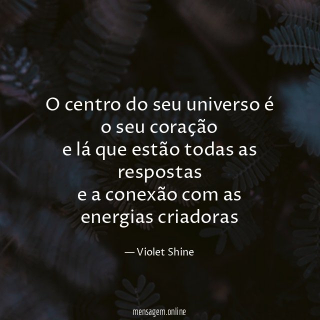 O centro do seu universo é o seu