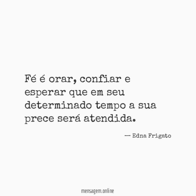 Fé é orar
