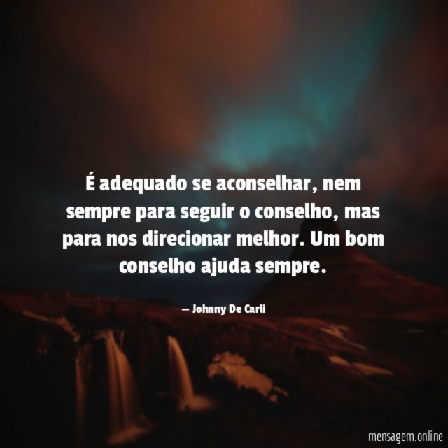 É adequado se aconselhar