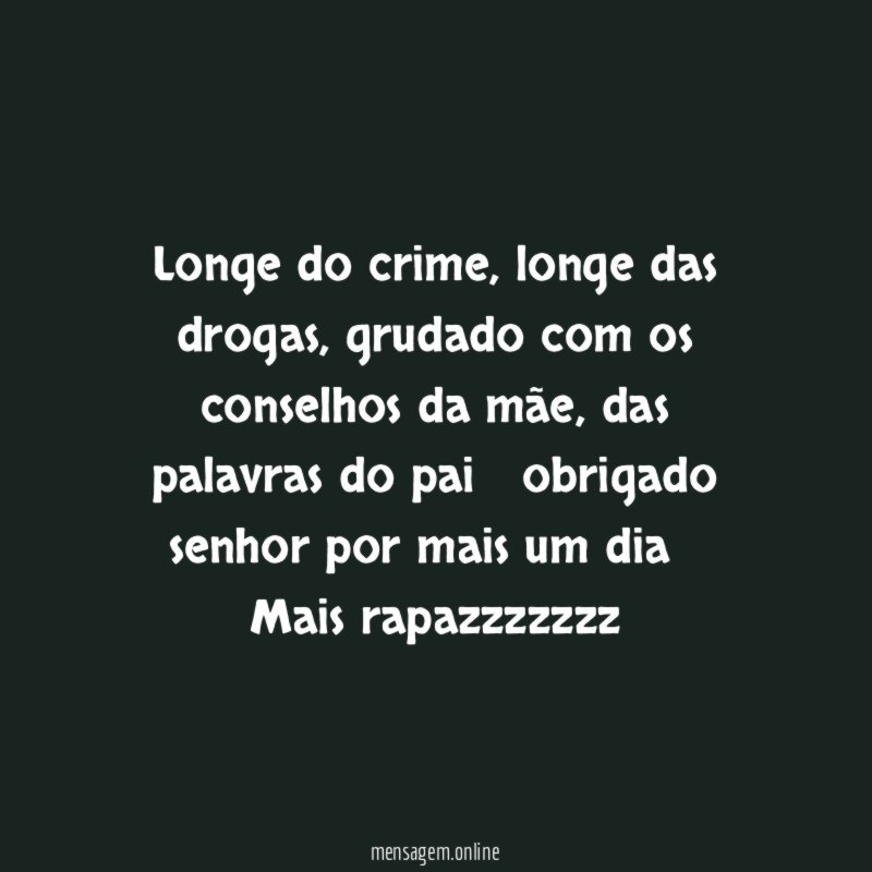 Longe do crime