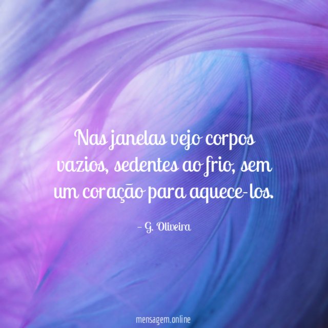 Nas janelas vejo corpos vazios