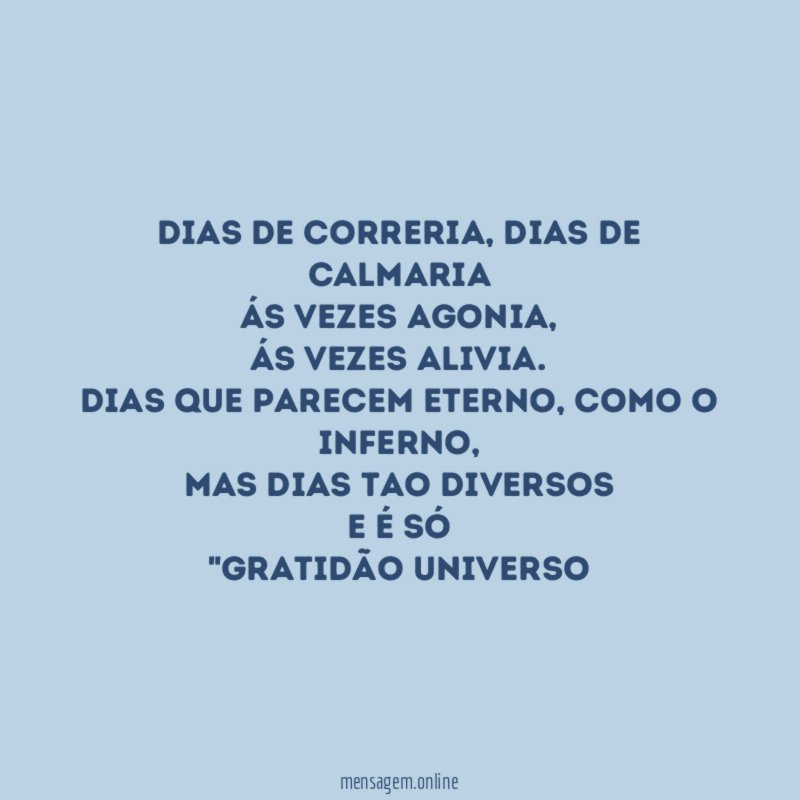 dias de correria