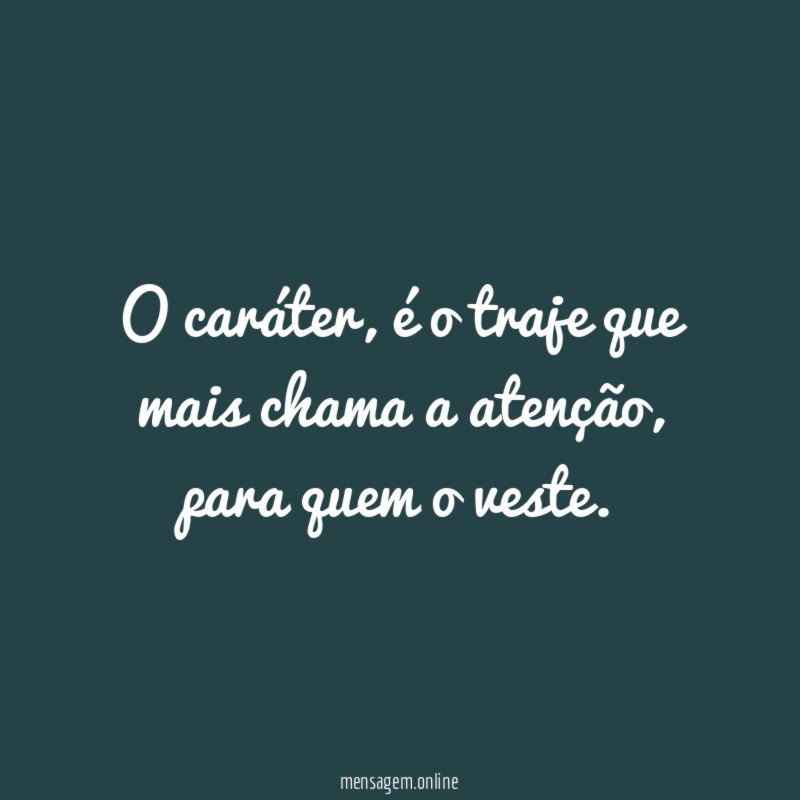 O caráter