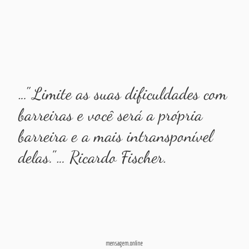 Limite as suas dificuldades com barreiras e você
