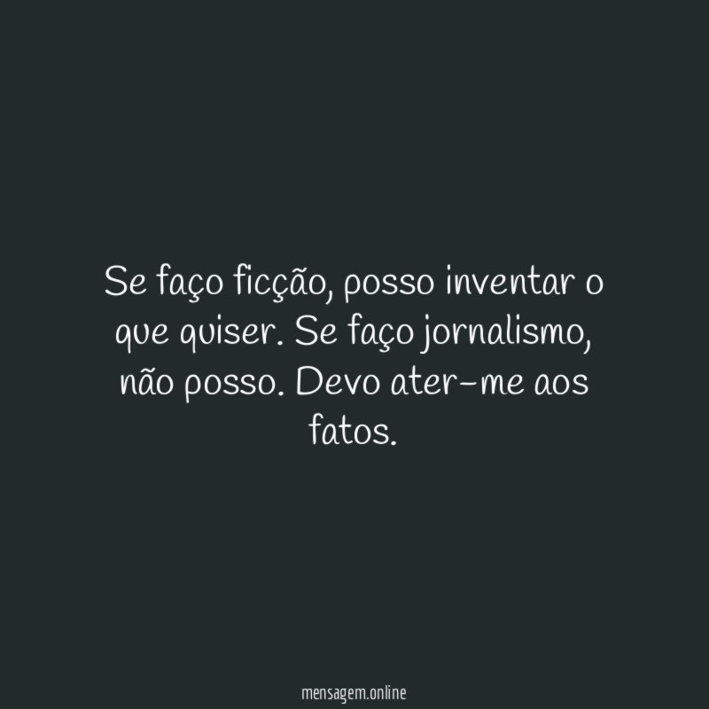 Se faço ficção