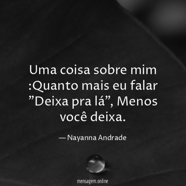 Uma coisa sobre mim