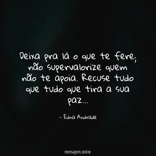 Deixa pra lá o que te fere
