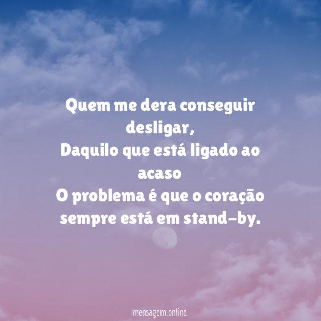Quem me dera conseguir desligar