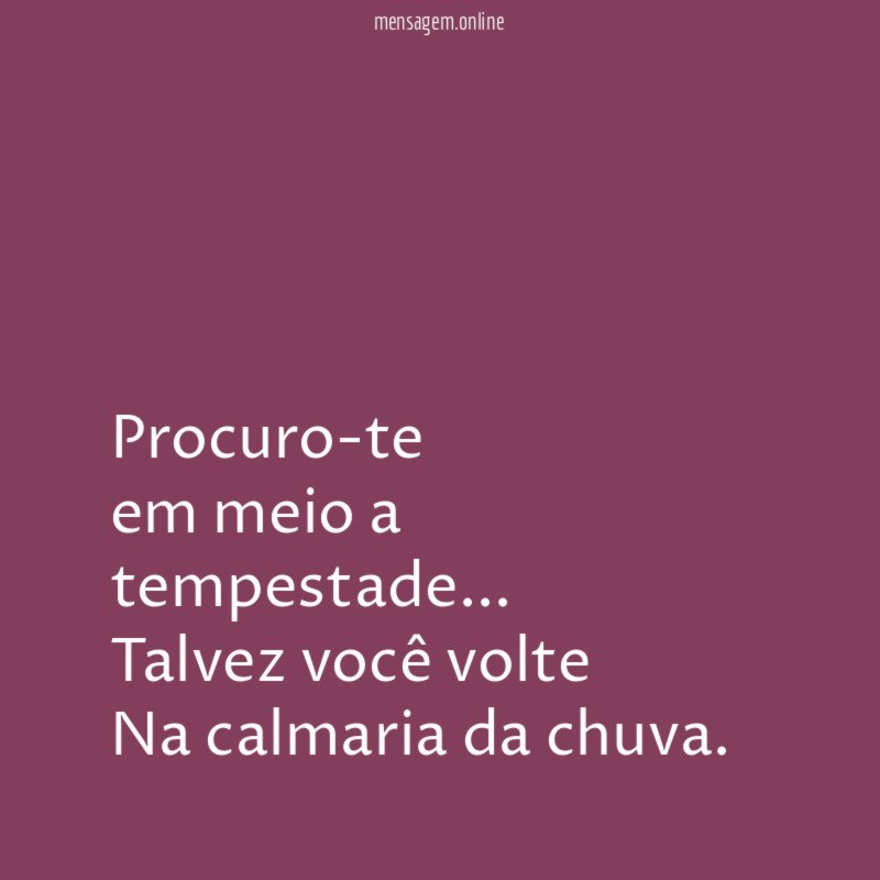 Procuro-te em meio a tempestade