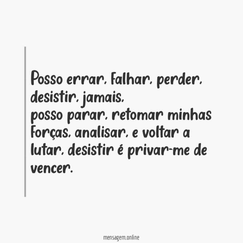 Posso errar