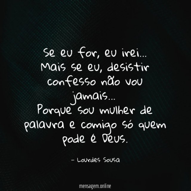 Se eu for