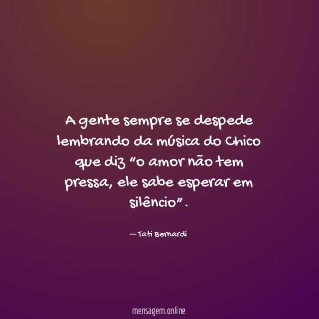 A gente sempre se despede lembrando da música
