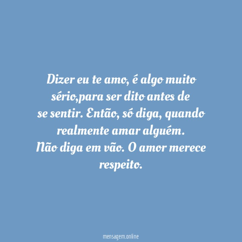 Dizer eu te amo