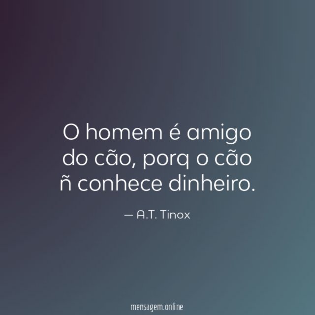 O homem é amigo do cão
