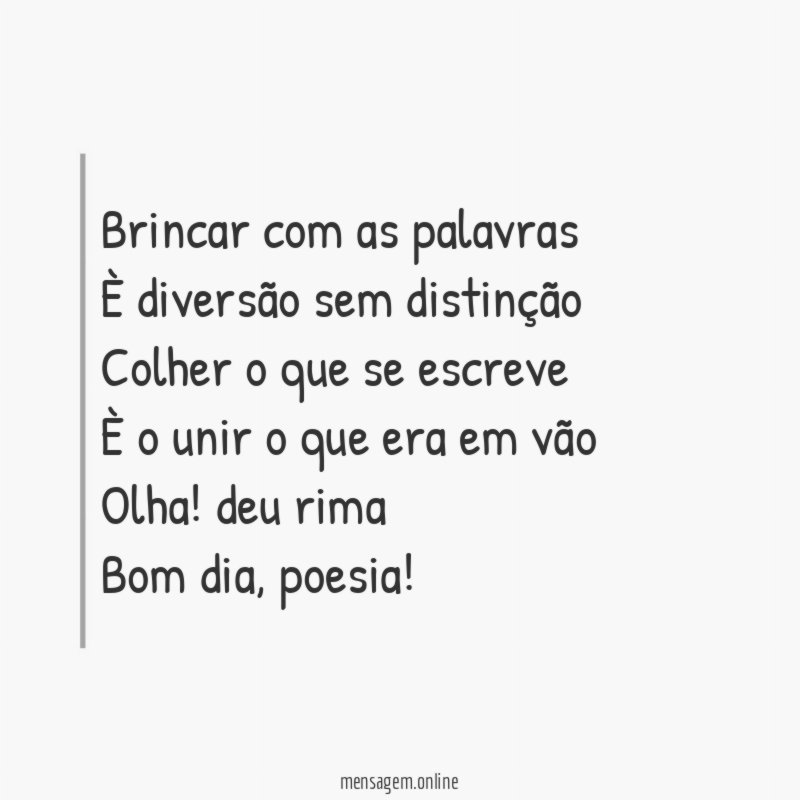Brincar com as palavras È diversão sem distinção Colher