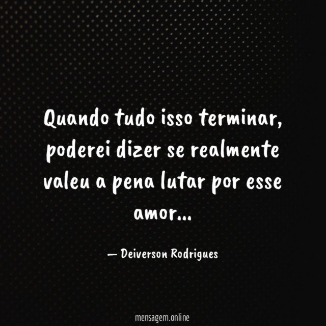 Quando tudo isso terminar