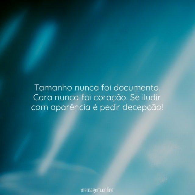 Tamanho nunca foi documento