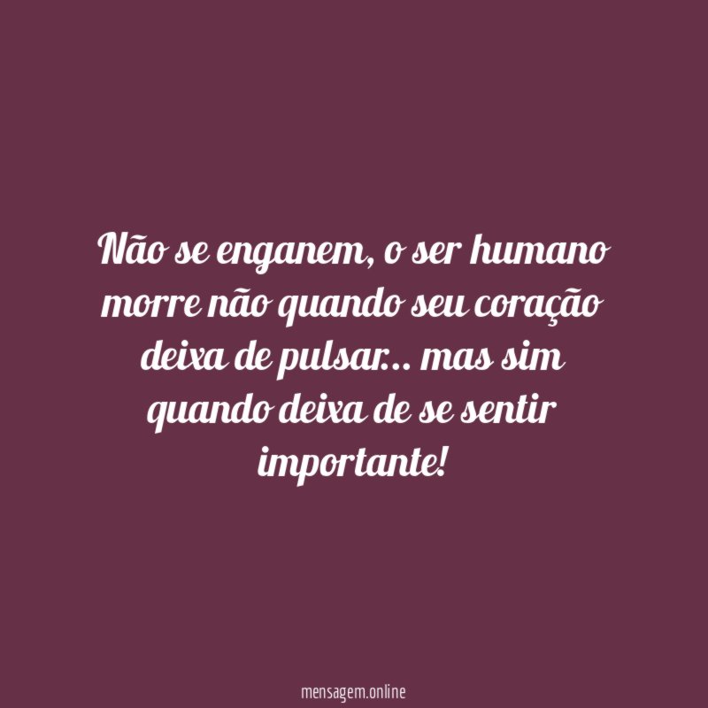 Não se enganem