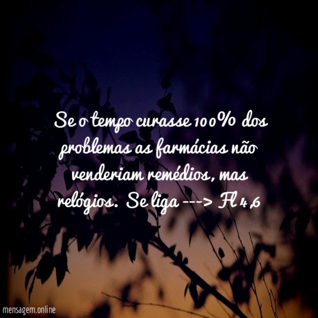 Se o tempo curasse 100% dos problemas as