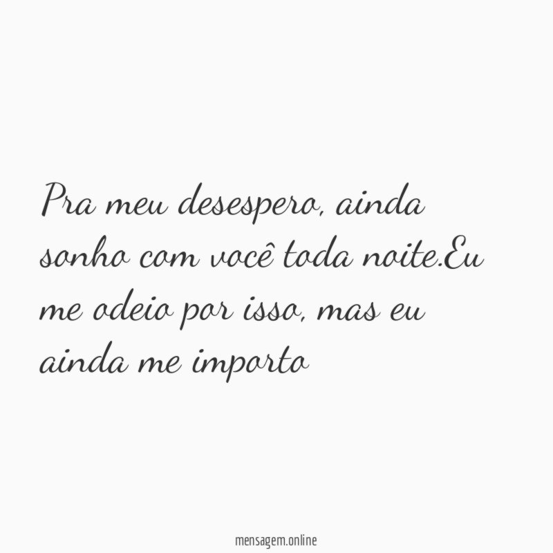 Pra meu desespero
