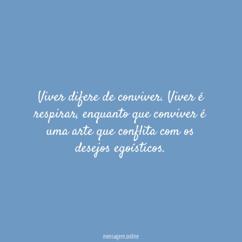 Viver difere de conviver