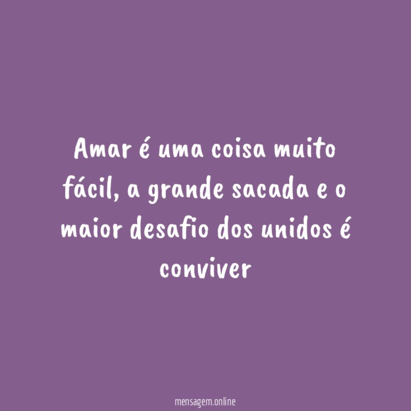 Amar é uma coisa muito fácil
