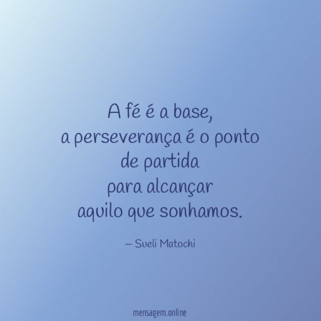 A fé é a base