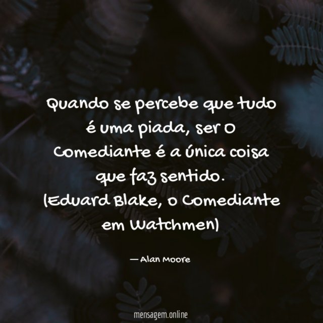 Quando se percebe que tudo é uma piada