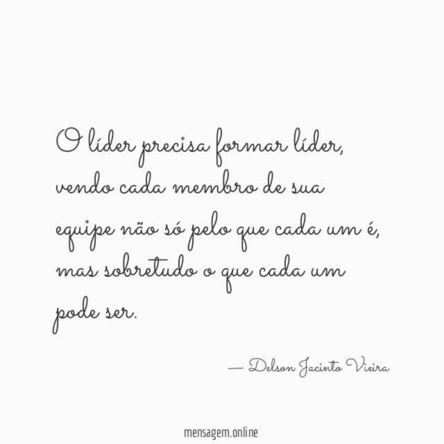 O líder precisa formar líder