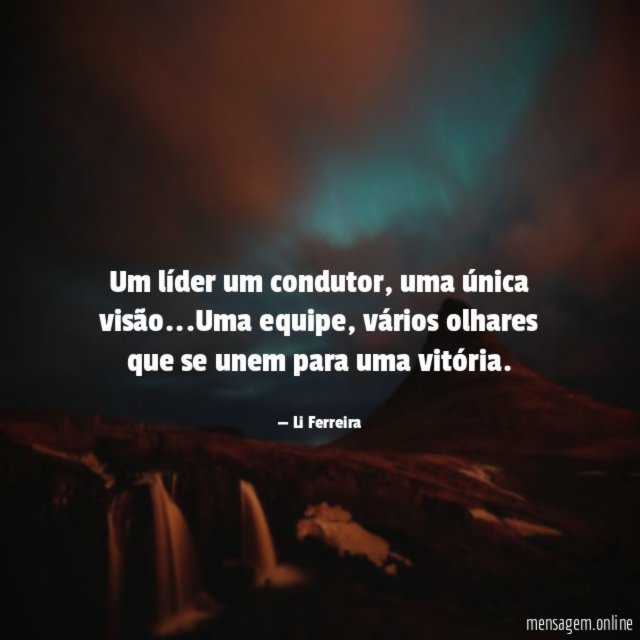 Um líder um condutor