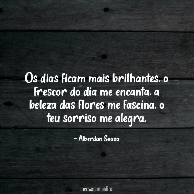 Os dias ficam mais brilhantes