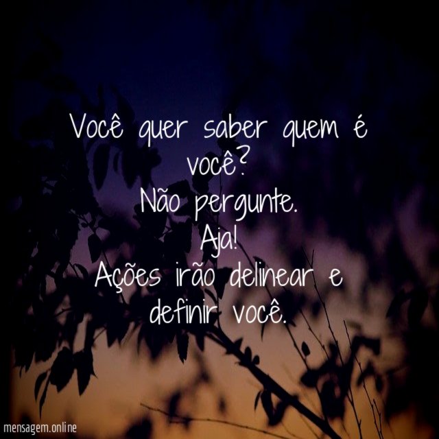 Você quer saber quem é você