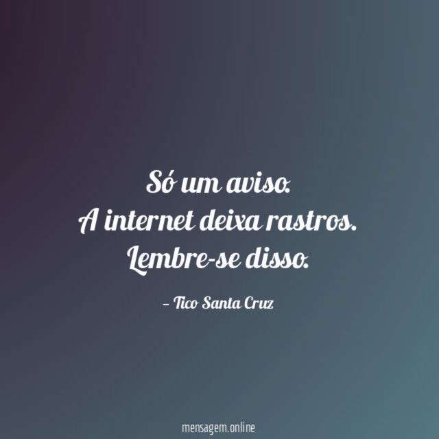 Só um aviso