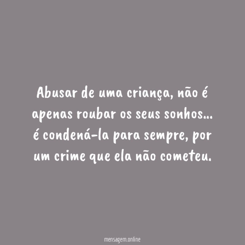 Abusar de uma criança