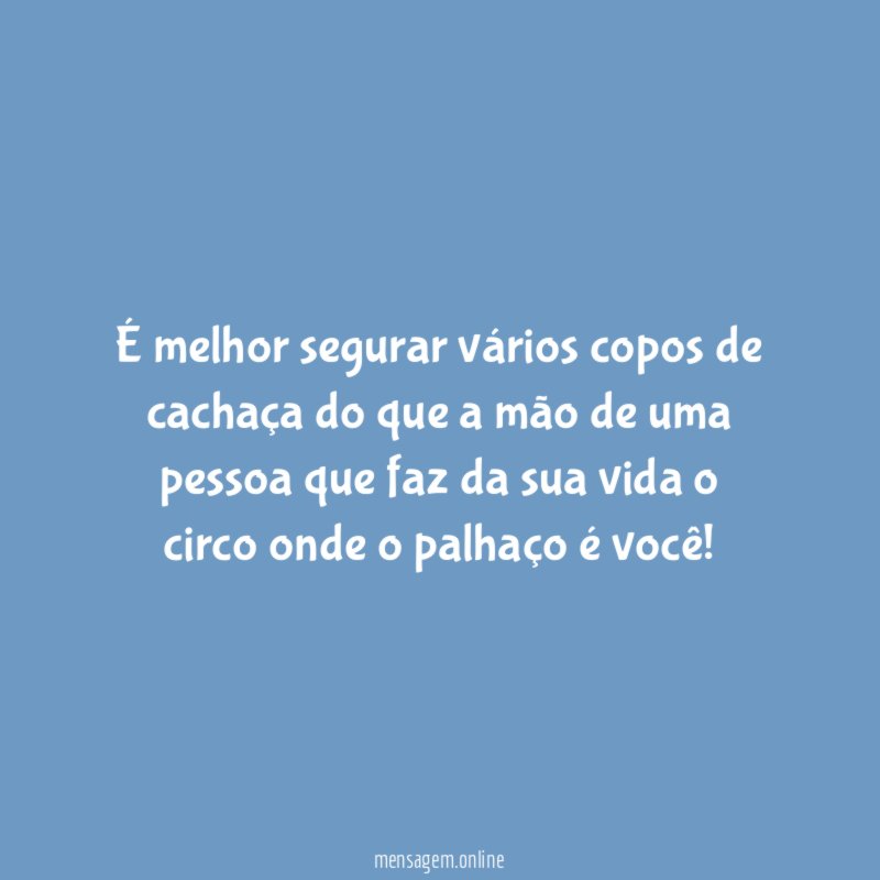 É melhor segurar vários copos de cachaça do
