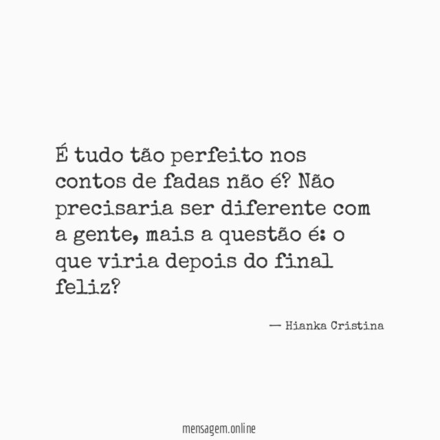 É tudo tão perfeito nos contos de fadas não é