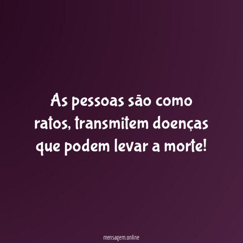 As pessoas são como ratos