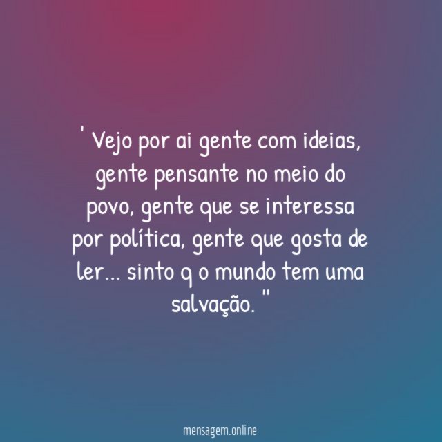 Vejo por ai gente com ideias