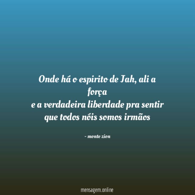 Onde há o espirito de Jah