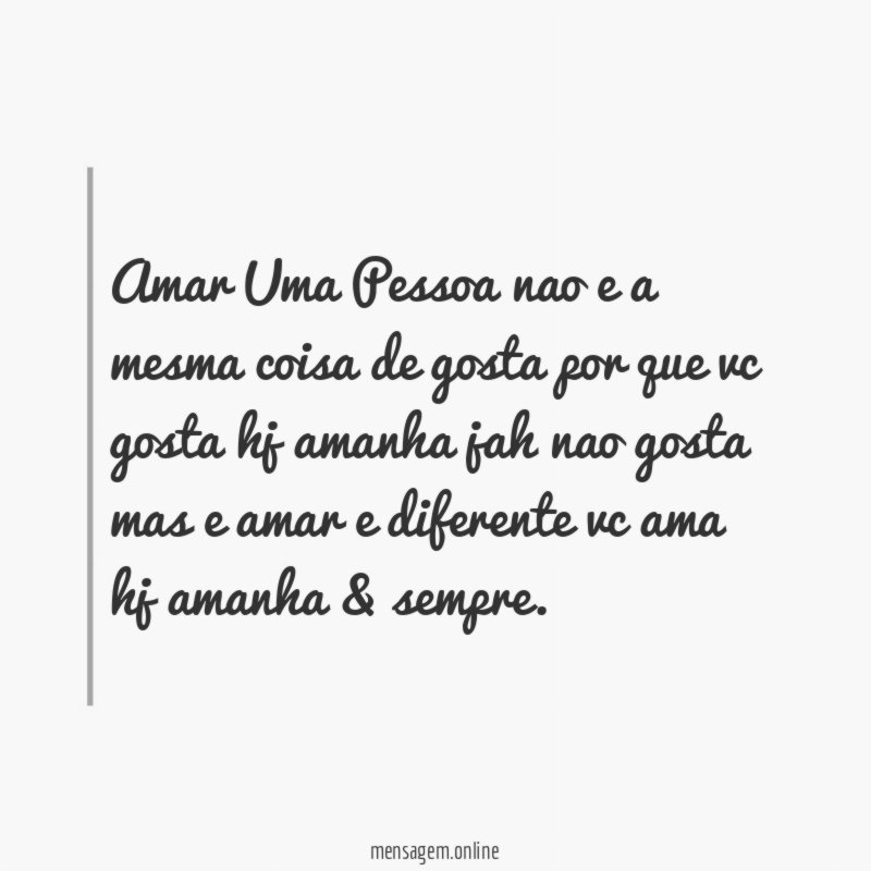 Amar Uma Pessoa nao e a mesma coisa