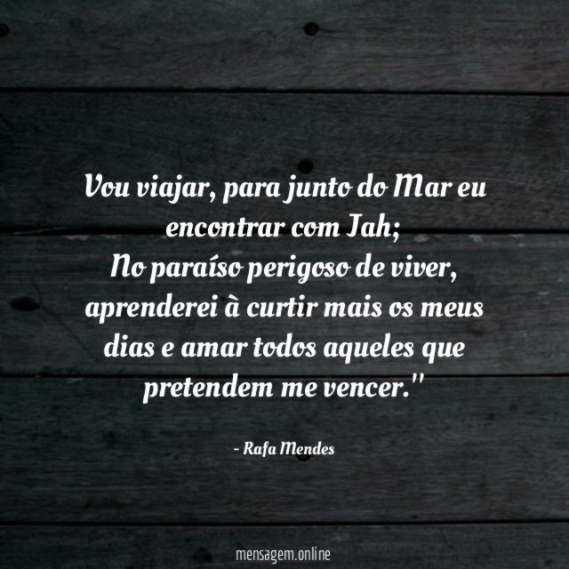 Vou viajar