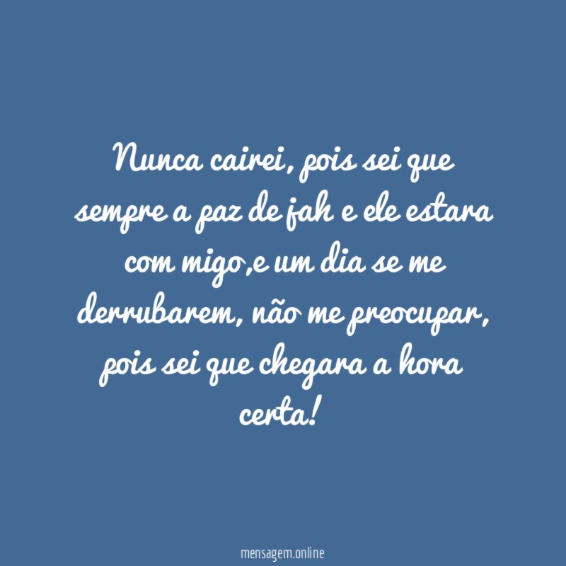 Nunca cairei