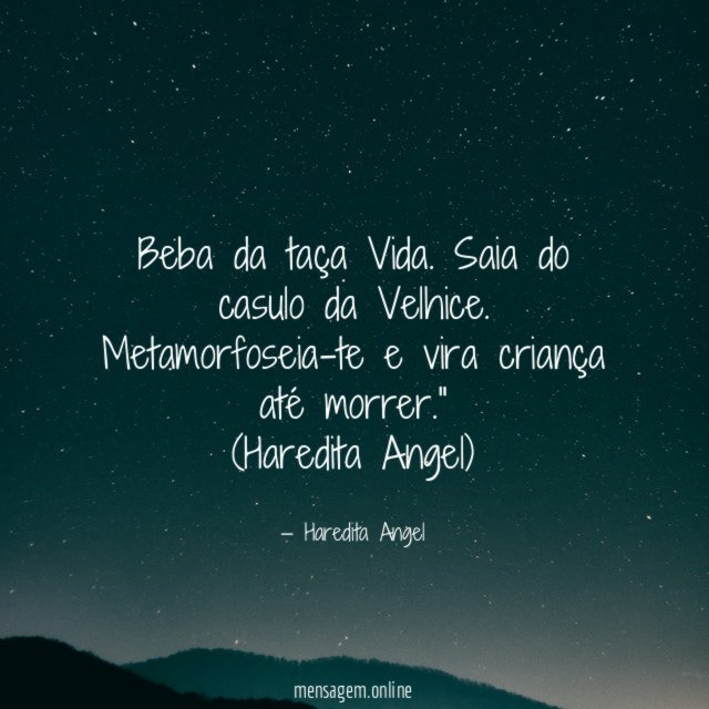Beba da taça Vida