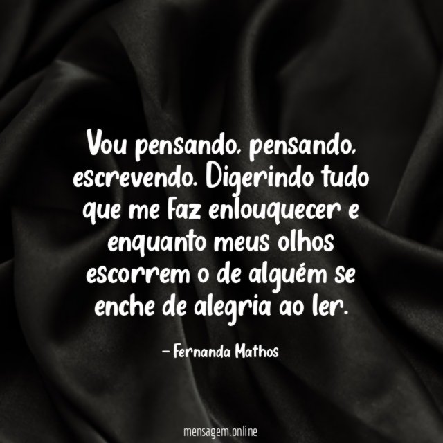 Vou pensando