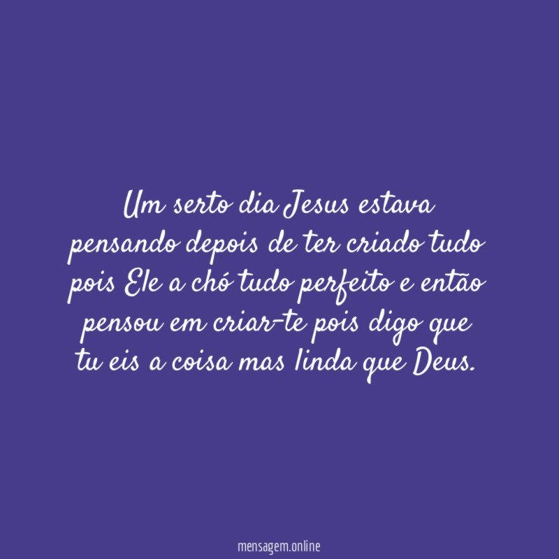 Um serto dia Jesus estava pensando depois de