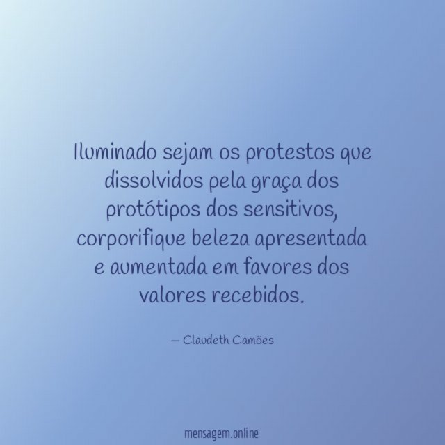 Iluminado sejam os protestos que dissolvidos pela graça