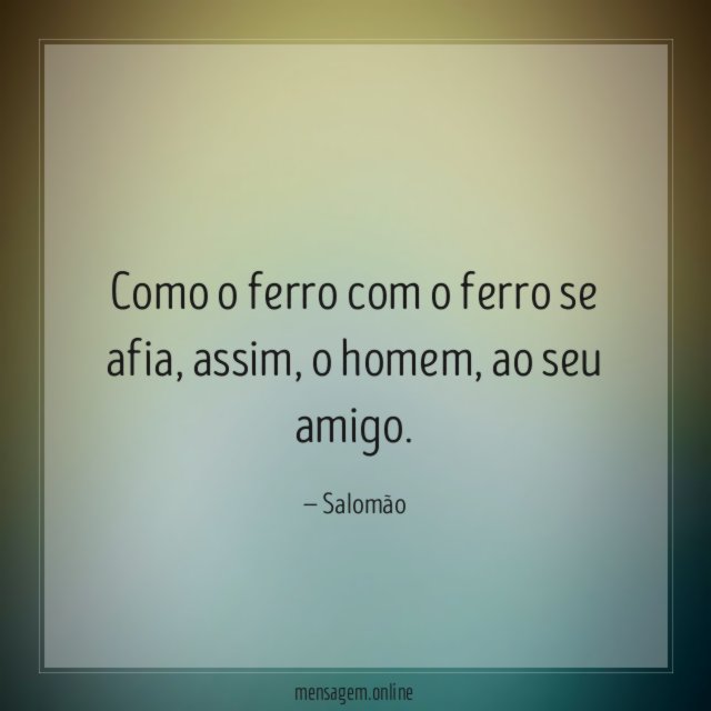 Como o ferro com o ferro se afia