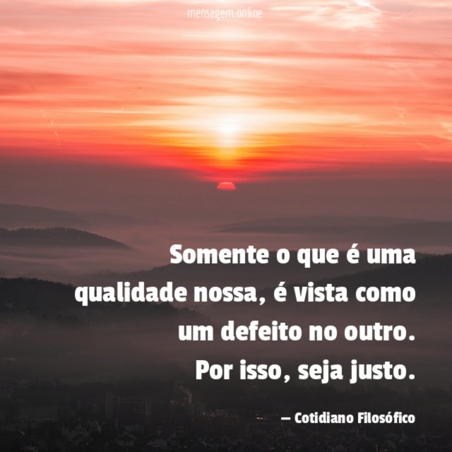 Somente o que é uma qualidade nossa