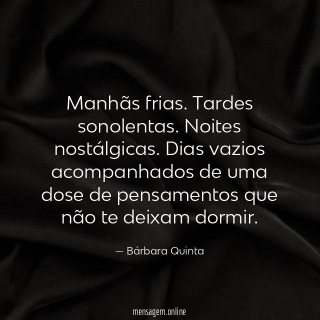 Manhãs frias